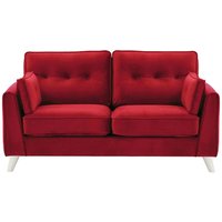 Magnus 2 Seater Sofa, dark red, Leg colour: white