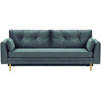 Magnus Sofa Bed with Storage, dirty blue, Leg colour: like oak
