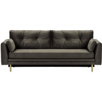 Magnus Sofa Bed with Storage, graphite, Leg colour: wax black