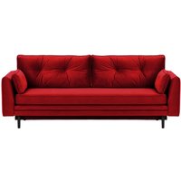 Magnus Sofa Bed with Storage, dark red, Leg colour: black