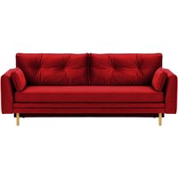 Magnus Sofa Bed with Storage, dark red, Leg colour: like oak