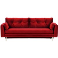 Magnus Sofa Bed with Storage, dark red, Leg colour: white