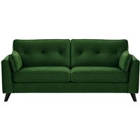 Magnus 3 Seater Sofa, dark green, Leg colour: black