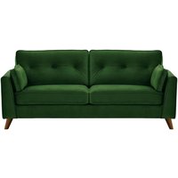 Magnus 3 Seater Sofa, dark green, Leg colour: dark oak