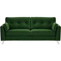 Magnus 3 Seater Sofa, dark green, Leg colour: white