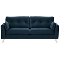 Magnus 3 Seater Sofa, blue, Leg colour: white