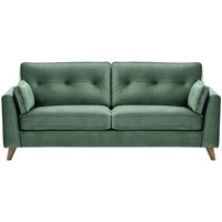 Magnus 3 Seater Sofa, dirty blue, Leg colour: wax black