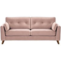 Magnus 3 Seater Sofa, lilac, Leg colour: dark oak