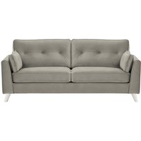 Magnus 3 Seater Sofa, silver, Leg colour: white