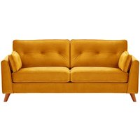 Magnus 3 Seater Sofa, mustard, Leg colour: aveo
