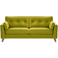 Magnus 3 Seater Sofa, olive green, Leg colour: wax black