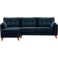 Magnus Left Hand Corner Sofa, blue, Leg colour: aveo