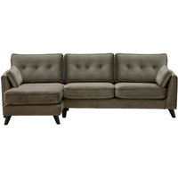 Magnus Left Hand Corner Sofa, grey, Leg colour: black