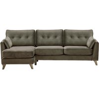 Magnus Left Hand Corner Sofa, grey, Leg colour: wax black