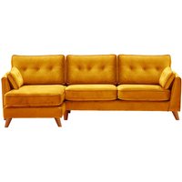 Magnus Left Hand Corner Sofa, mustard, Leg colour: aveo