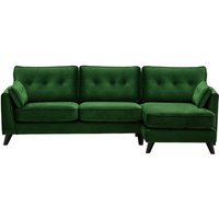 Magnus Right Hand Corner Sofa, dark green, Leg colour: black