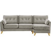 Magnus Right Hand Corner Sofa, silver, Leg colour: like oak