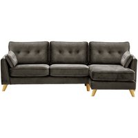 Magnus Right Hand Corner Sofa, graphite, Leg colour: like oak