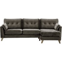 Magnus Right Hand Corner Sofa, graphite, Leg colour: wax black