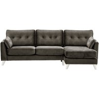 Magnus Right Hand Corner Sofa, graphite, Leg colour: white