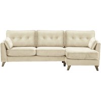 Magnus Right Hand Corner Sofa, light beige, Leg colour: wax black