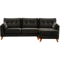Magnus Right Hand Corner Sofa, black, Leg colour: aveo