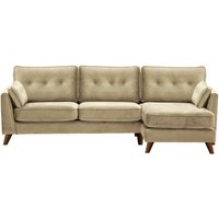Magnus Right Hand Corner Sofa, mink, Leg colour: dark oak