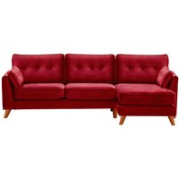 Magnus Right Hand Corner Sofa, dark red, Leg colour: aveo