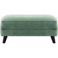 Magnus Footstool, dirty blue, Leg colour: black