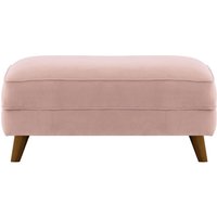 Magnus Footstool, lilac, Leg colour: dark oak