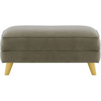 Magnus Footstool, grey, Leg colour: like oak