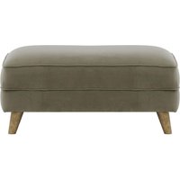 Magnus Footstool, grey, Leg colour: wax black