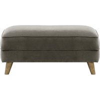 Magnus Footstool, graphite, Leg colour: wax black