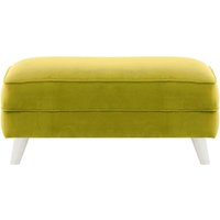 Magnus Footstool, olive green, Leg colour: white