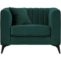 Mary Armchair, dark green, Leg colour: matte black
