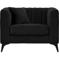 Mary Armchair, black, Leg colour: matte black