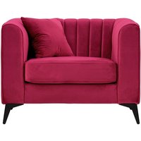 Mary Armchair, dark red, Leg colour: matte black