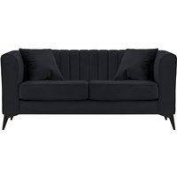 Mary 2 seater sofa, black, Leg colour: matte black