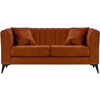 Mary 2 seater sofa, V 33 - Rust, Leg colour: matte black