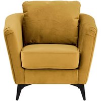 Mary Accent Chair, mustard, Leg colour: matte black
