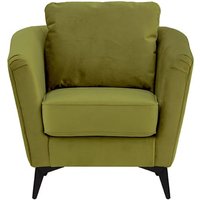 Mary Accent Chair, olive green, Leg colour: matte black
