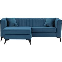 Mary Universal Corner Sofa, blue, Leg colour: matte black