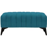 Mary Small Footstool, V 36 - Peacock, Leg colour: matte black