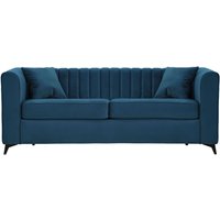 Mary Double Sofa Bed, blue, Leg colour: matte black