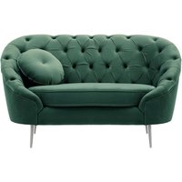 Kooper Armchair with quilting, dirty blue, Leg colour: chrome metal