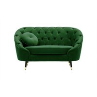 Kooper Armchair with quilting, dark green, Leg colour: Black + gold