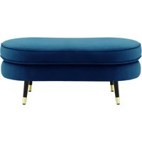Kooper Footstool, blue, Leg colour: Black + gold