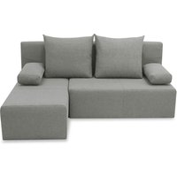 Novel Corner Sofa Bed With Storage, light grey