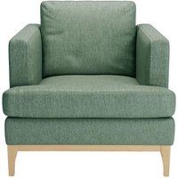 Scarlett Eco Armchair, Green, Leg colour: like oak