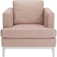 Scarlett Eco Armchair, Pale pink, Leg colour: white